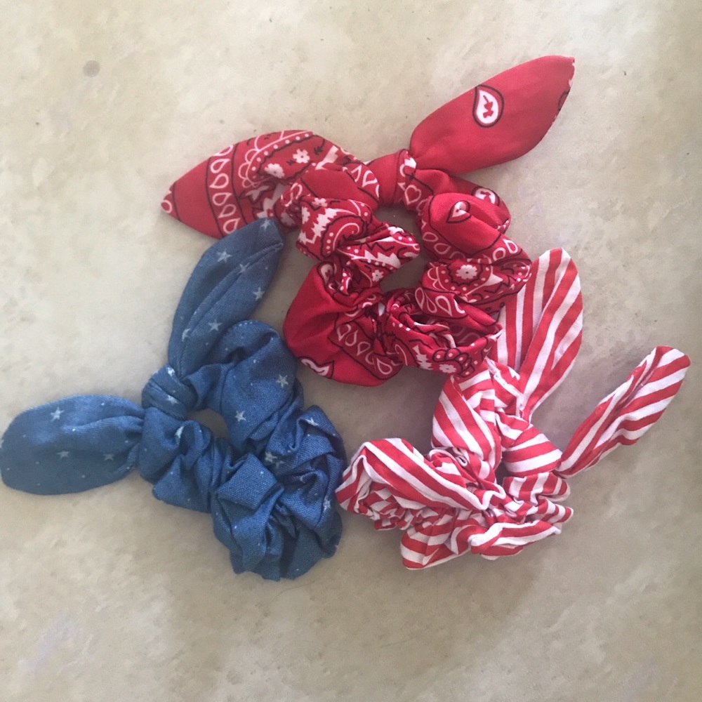 Tie scrunchies